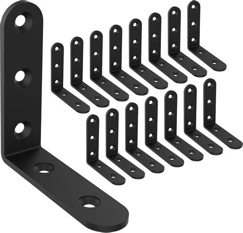 3x3 black metal bracket|Black Flat Metal Bracket .